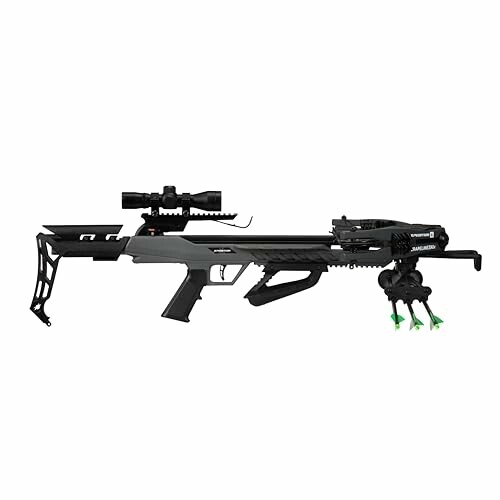 Tactical crossbow with scope and arrows